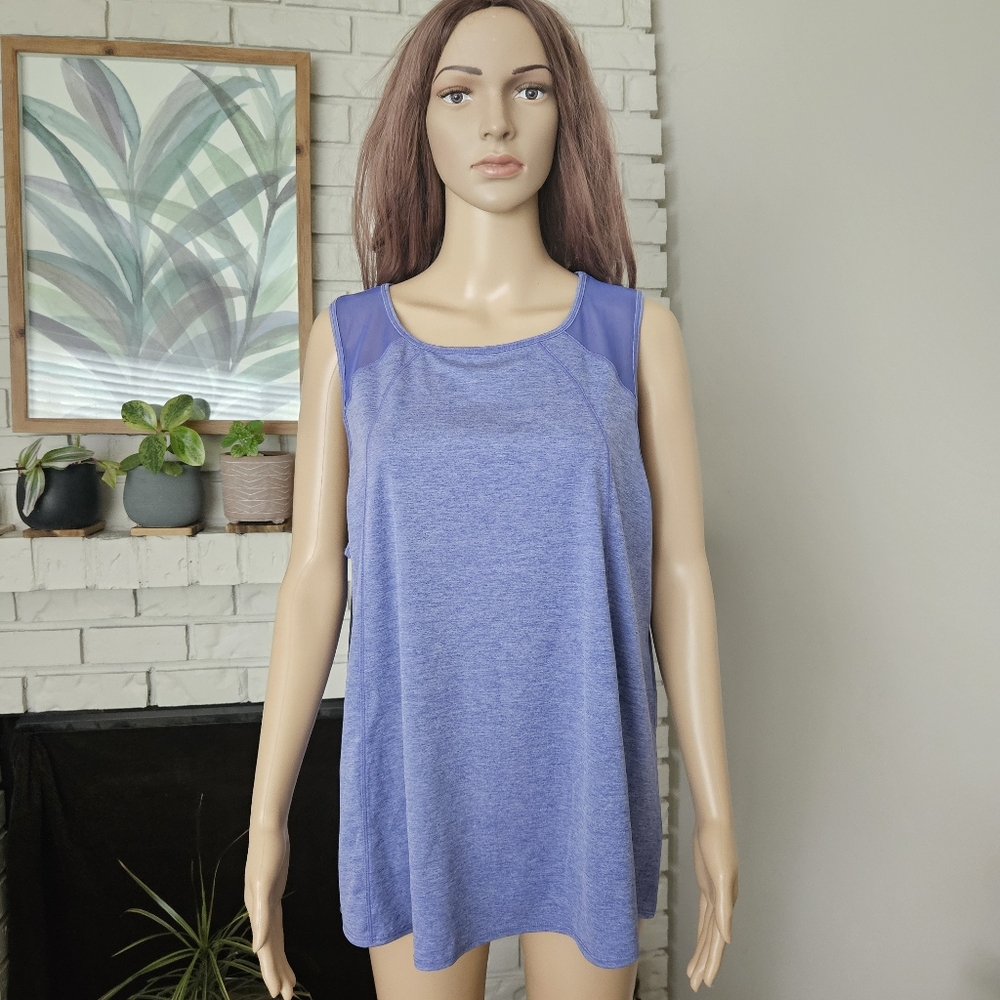 Spyder tank top size XXL purple workout top long line
